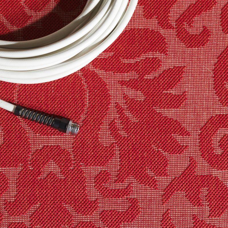 Courtyard CY2714 Power Loomed Indoor and Outdoor Area Rug - Red/Red - 5'3"x7'7" - Safavieh