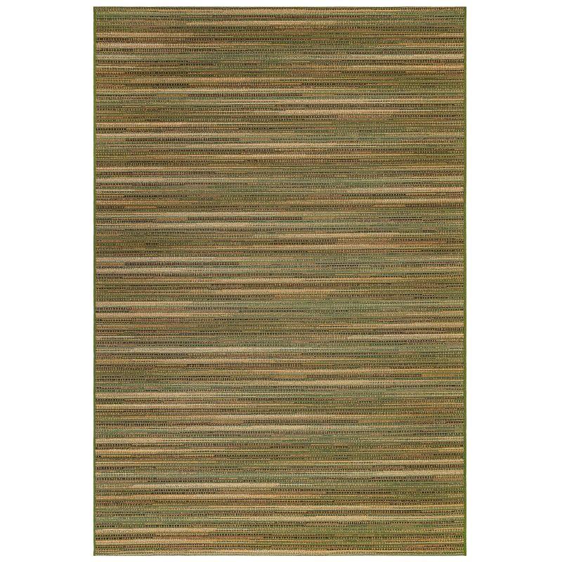 Liora Manne Marina Stripes Indoor/Outdoor Rug Green 6'6" x 9'4"