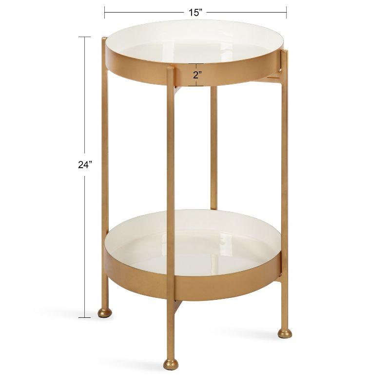 Kate and Laurel Nira Two-Tiered Metal Side Table