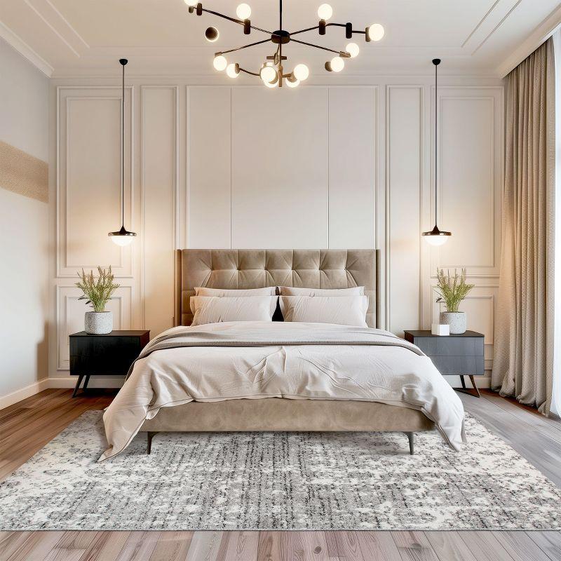 Nuloom Deedra Abstract 7x9 Indoor Area Rug for Living Room Bedroom Dining Room Kitchen, Grey/Ivory