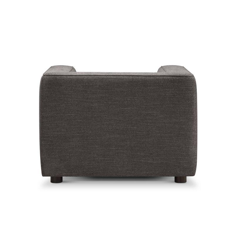 Kyle Contemporary Gray Chenille Wide-Arm Accent Chair