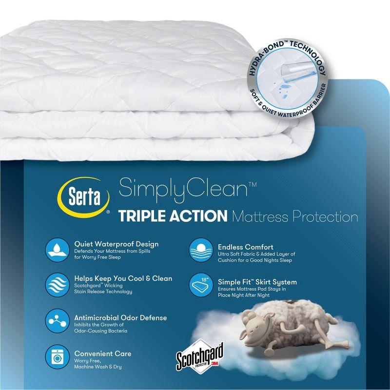 Simply Clean Triple Action Mattress Pad - Serta