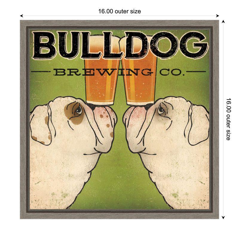 Amanti Art Bulldog Brewing by Ryan Fowler Framed Canvas Wall Art