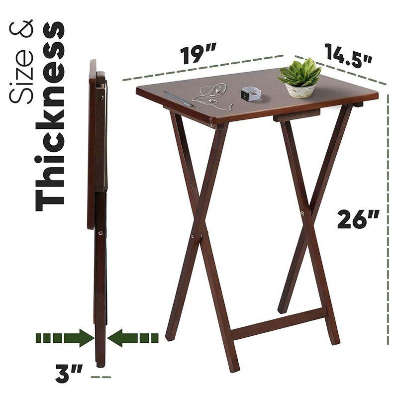 19.09'' Solid Wood Rectangular Portable Folding Table