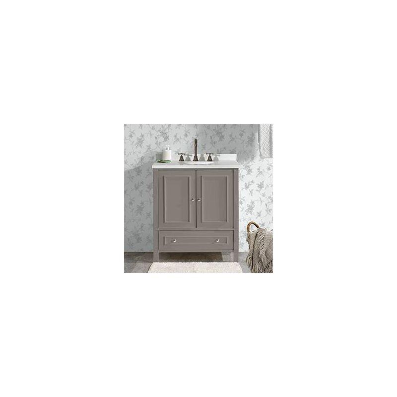 Bennet 36"W Modern Shaker Soft Close Doors Vanity Cabinet With Open Storage Shelf