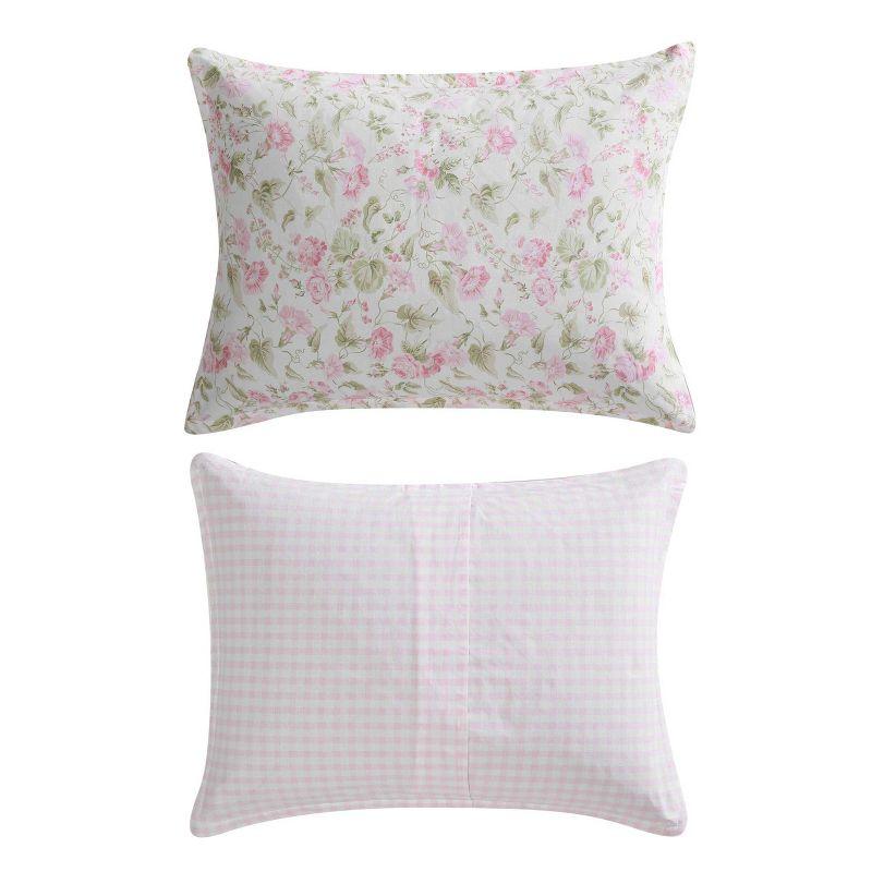 Laura Ashley Morning Gloria Cotton Pink Comforter Set