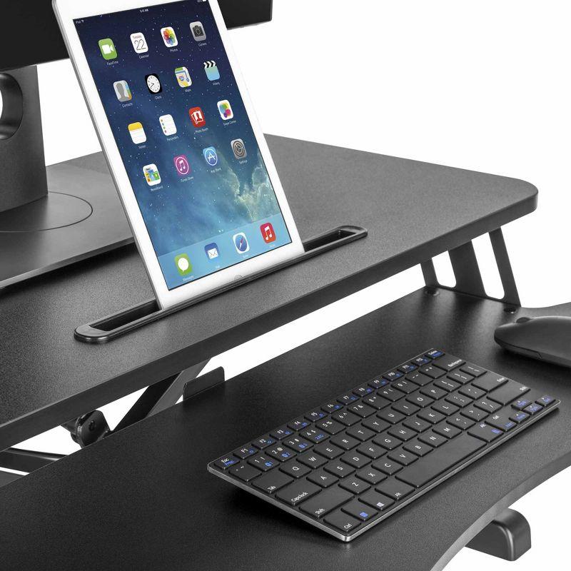 FlexPro Hero Standing Desk Converter - 32” Sit to Stand Desk with Keyboard Tray – Stand Steady