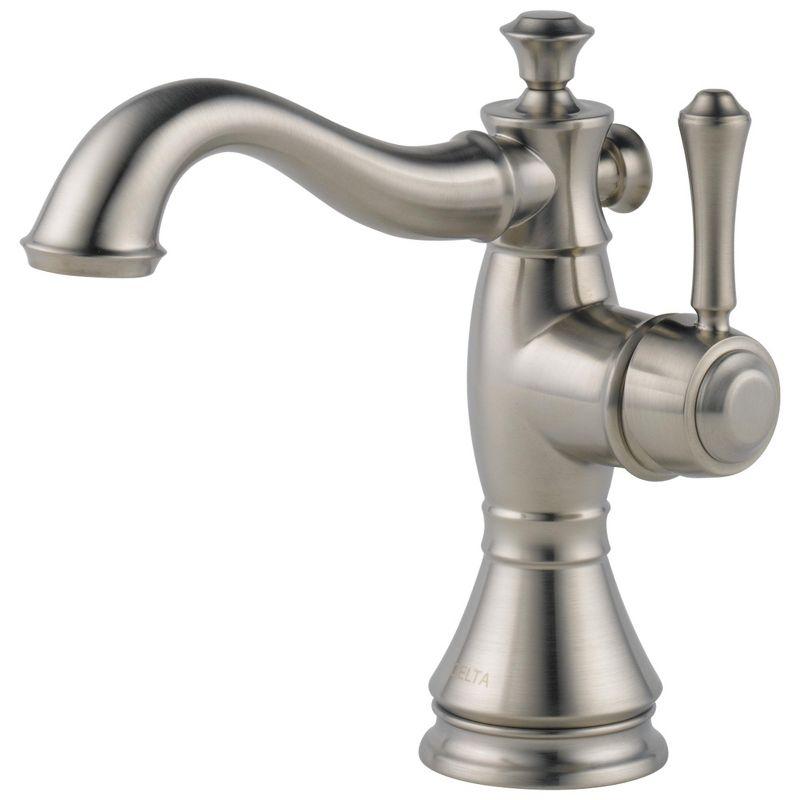 Stainless Steel Single Handle Bathroom Faucet with Metal Drain Assembly