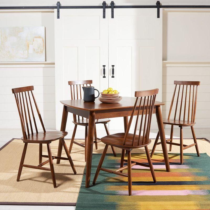 Varda Manual Extension Dining Table - DTB1402A - Walnut - Safavieh