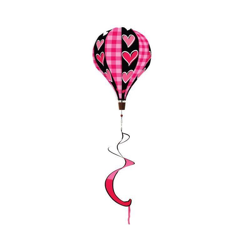 Briarwood Lane Valentineu2019s Hot Air Balloon Windsock Wind Twister 54x12 Hearts Deluxe For Valentineu2019s Balloon