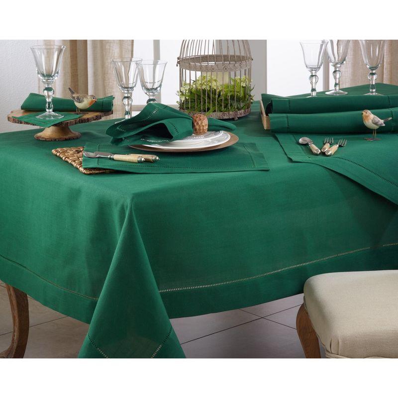 Saro Lifestyle Classic Hemstitch Border Table Runner