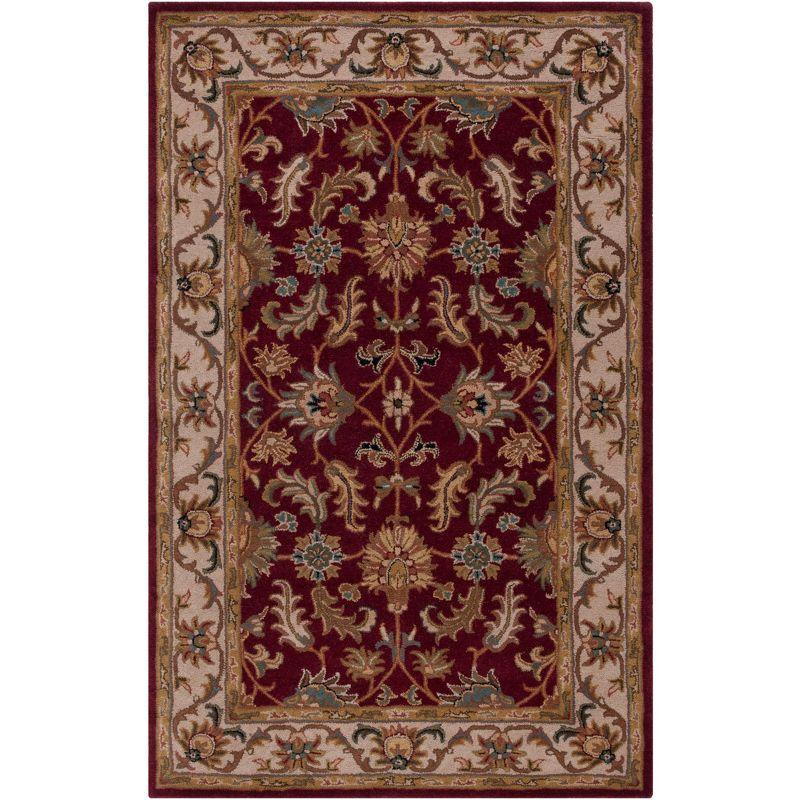 Heritage HG628 Hand Tufted Area Rug - Red/Ivory - 5'x8' - Safavieh.