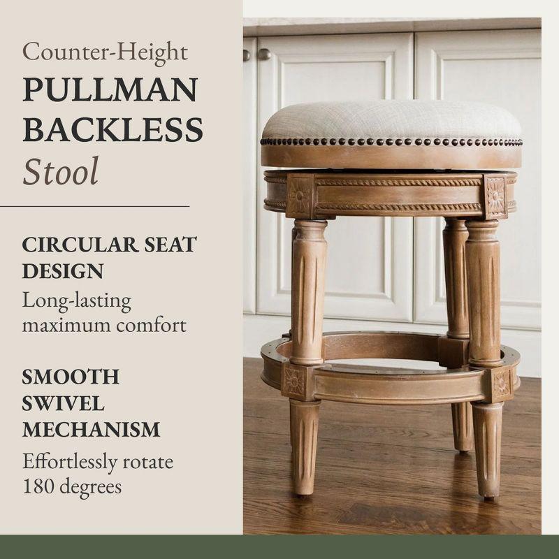 Maven Lane Maven Lane Pullman Backless Stool with Fabric Upholstery