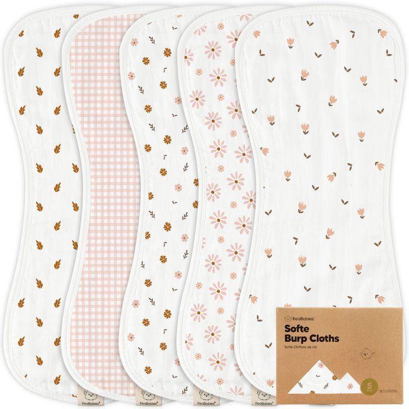 Luxurious 100% Cotton Muslin Baby Burp Cloth Set