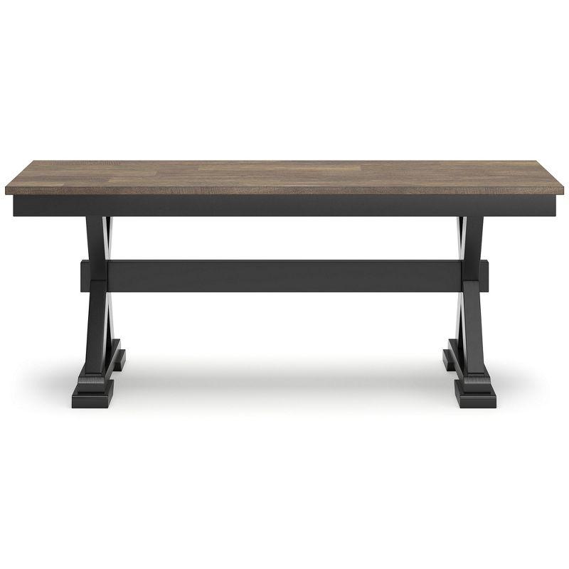 Signature Design by Ashley Wildenauer 50" Dining Bench, Brown & Black