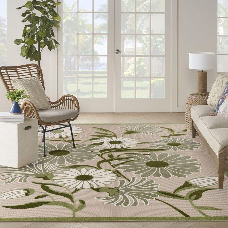 Nourison Aloha Daisy Flower Flatweave Outdoor Rug