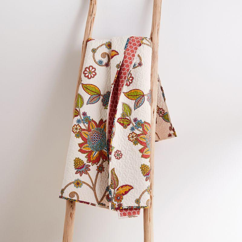 Clementine Floral Quilted Throw - Levtex Home