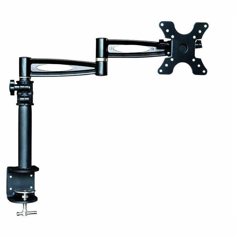 Black Aluminum and Steel Adjustable Tilting Monitor Desk Mount