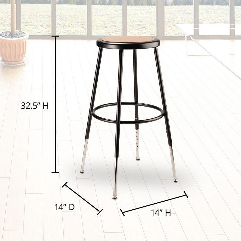 National Public Seating Adjustable Height Ergonomic Lab Stool with Footring