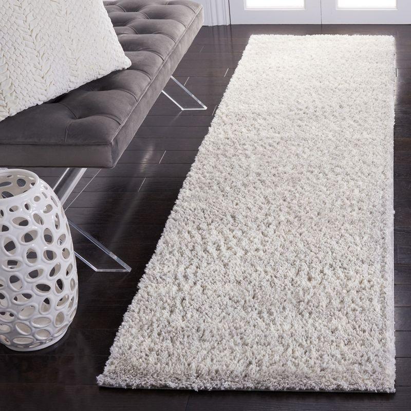 Berber Shag BER563 Power Loomed Runner Rug - Grey/Ivory - 2'3"x8' - Safavieh.
