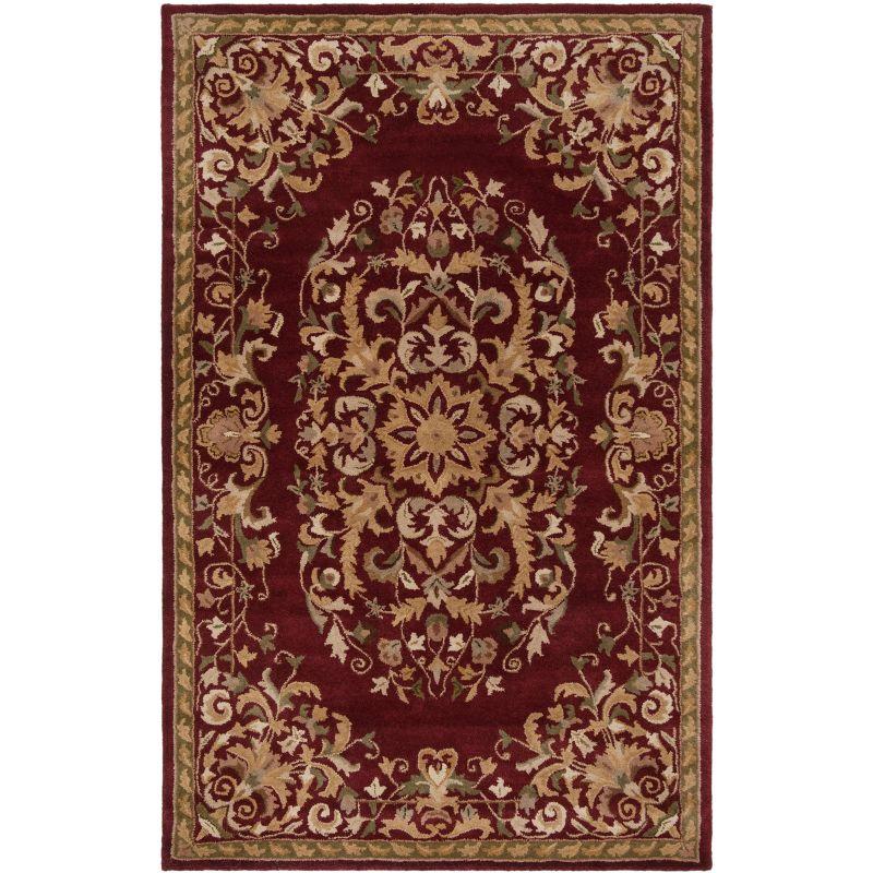Heritage HG640 Handmade Area Rug - 5'x8' - Red - Safavieh