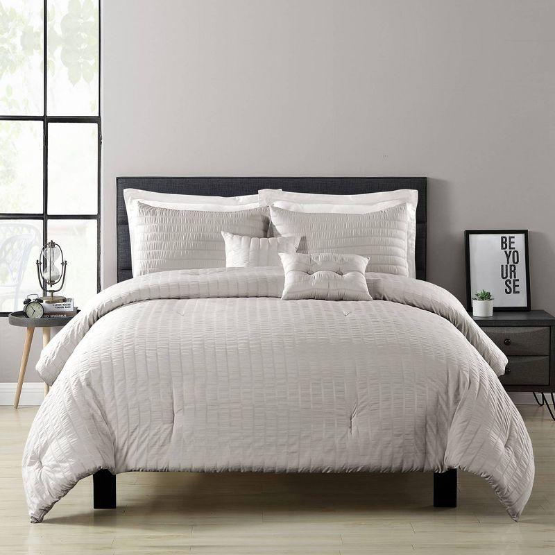 Farmhouse Microfiber Reversible 5 Piece Comforter Set