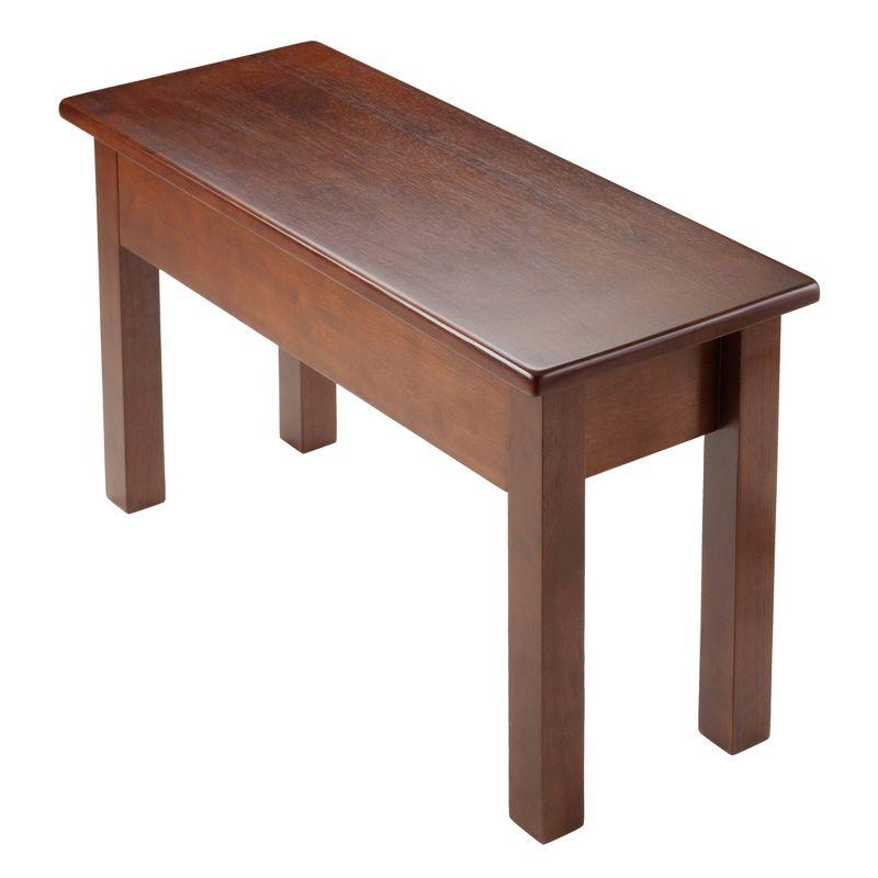 Emmet Entryway Storage Bench Walnut - Winsome: Solid Wood, Lift-Up Seat, Ample Interior Space