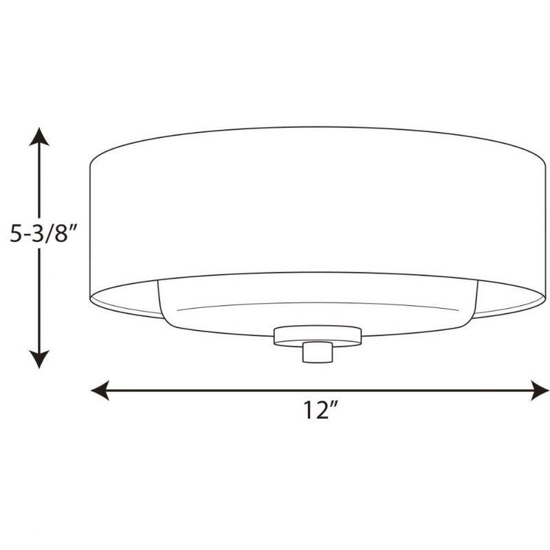 Brushed Nickel Glass Globe Flush Mount Light