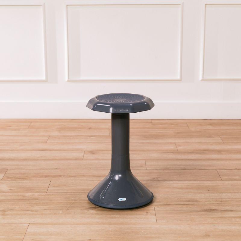 ECR4Kids ACE Active Core Engagement Wobble Stool, 20-Inch Seat Height, Grey, 1