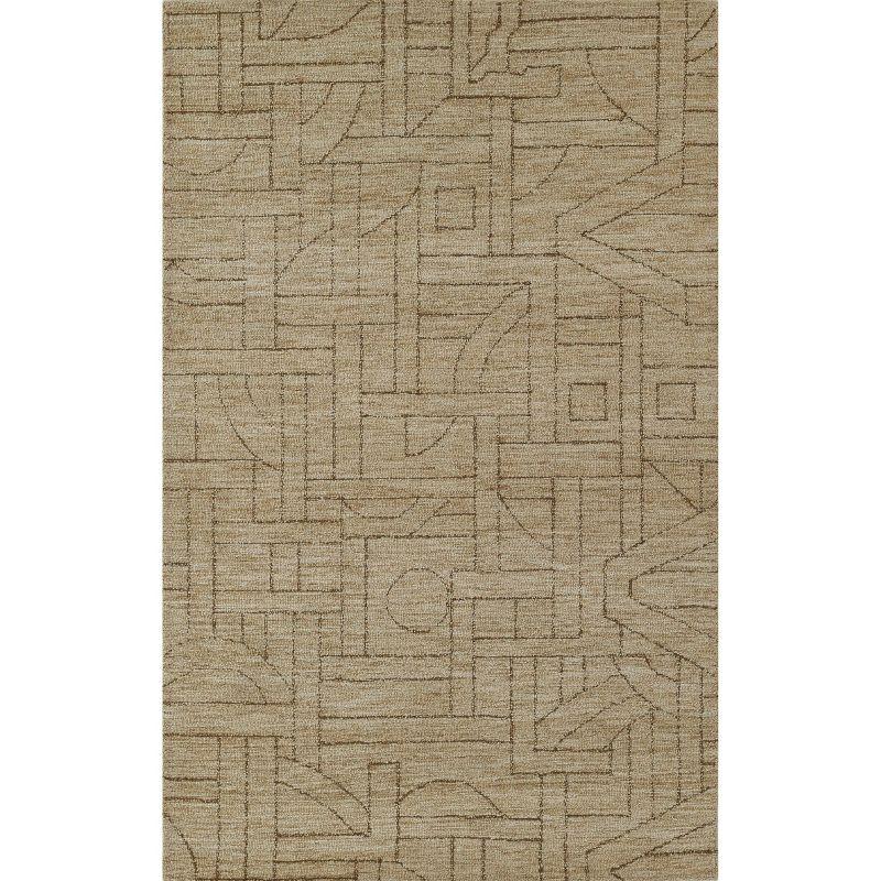 Momeni 2'3"x8' Teppe Rowan Handtufted Runner Rug Natural: Wool, Geometric Pattern, Low Pile, Indoor Use, Handmade