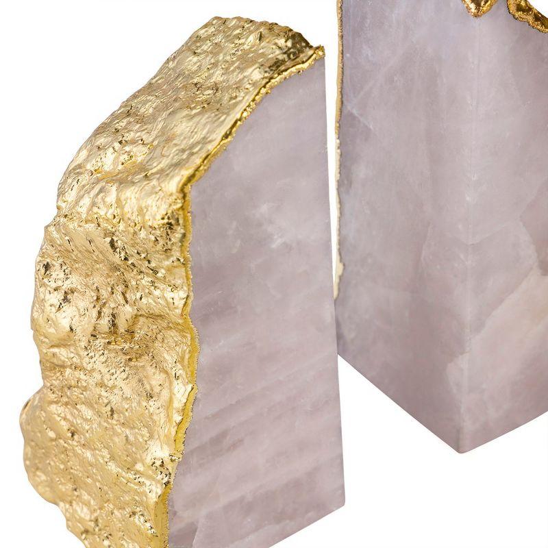 Dazzle Rose Quartz Bookends, Set of 2