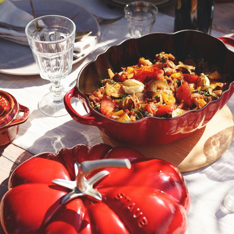 Cherry Red Cast Iron 3-Quart Tomato Cocotte