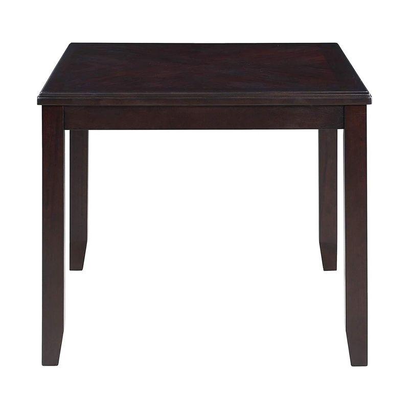 New Classic Furniture Gia Dining Collection with 48" Dining Table, 4 Cushioned Chairs, Veneer Tabletop and Solid Rubberwood Construction, Ebony