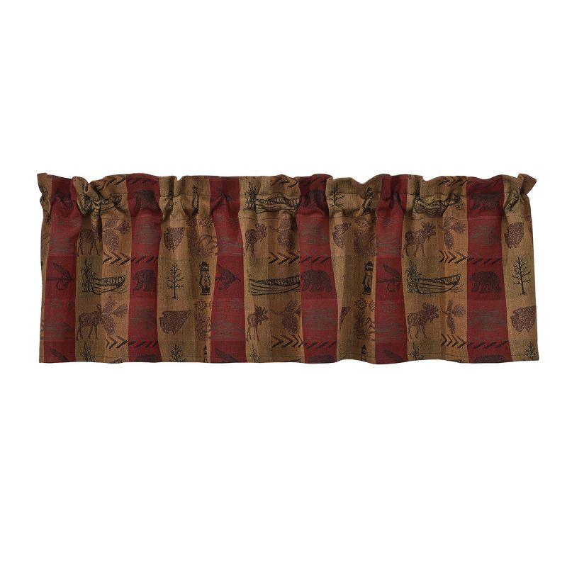 High Country Brown and Red Rustic Valance 14''L