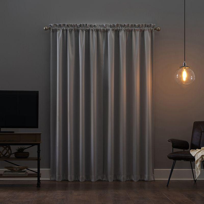 Sun Zero Blackout Oslo Theater Grade Rod Pocket Curtain Panel