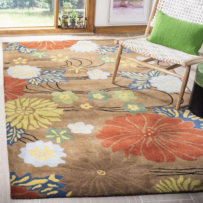 Multicolor Floral Hand-Tufted Wool Area Rug