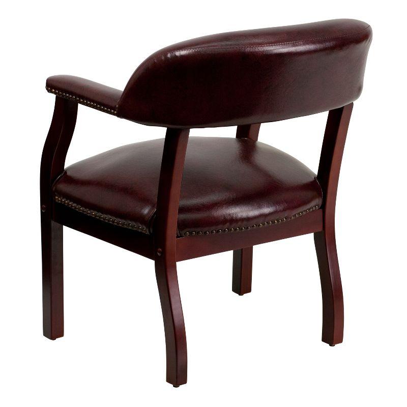 Flash Furniture Oxblood Vinyl Luxurious Conference Chair with Accent Nail Trim