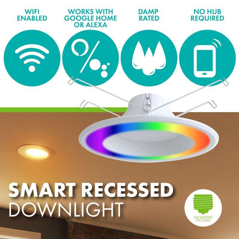 Simply Conserve 5/6 in. Smart Wi-Fi Plus BLE 12-Watt LED Recessed Downlight Retrofit
