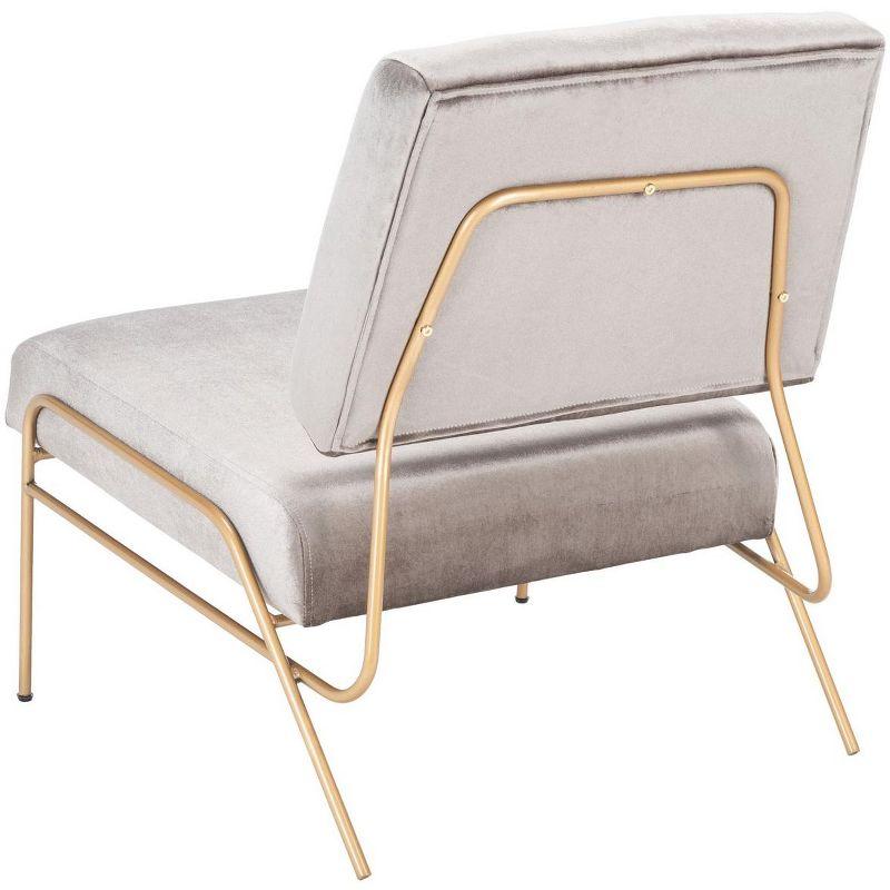 Romilly Velvet Accent Chair - Hazelwood/Gold - Safavieh