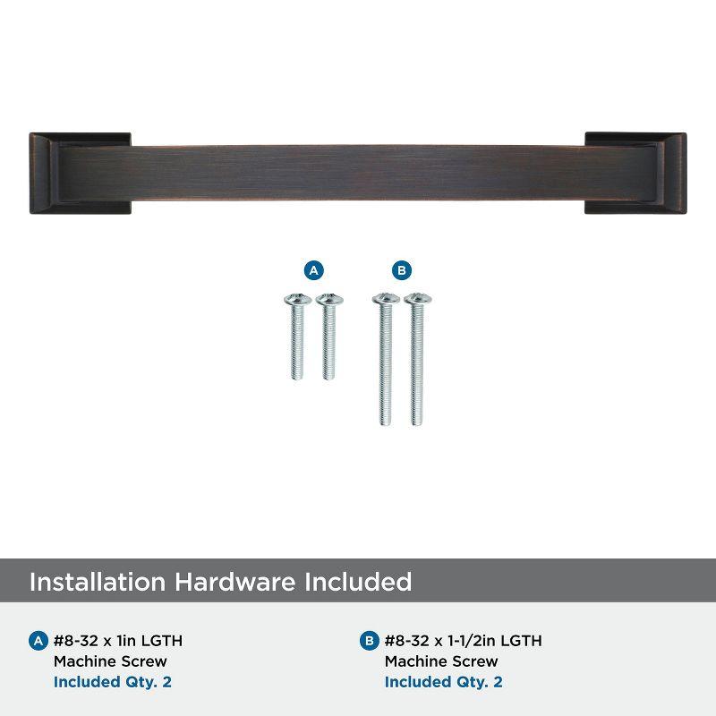 Amerock Candler 5-1/16 inch (128mm) Center-to-Center Oil-Rubbed Bronze Cabinet Pull