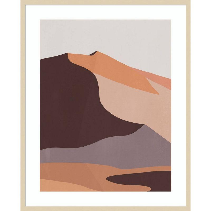 33"x41" Desert Dunes II by Annie Warren Wood Framed Wall Art Print Brown - Amanti Art: Modern Acrylic Lithograph, Fir Wood Frame