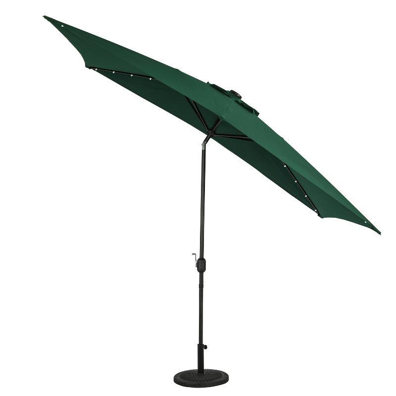 10' x 6.5' Rectangular Nassau Market Patio Umbrella with LED Bulb Lights - Island Umbrella: Solar Powered, Weatherproof