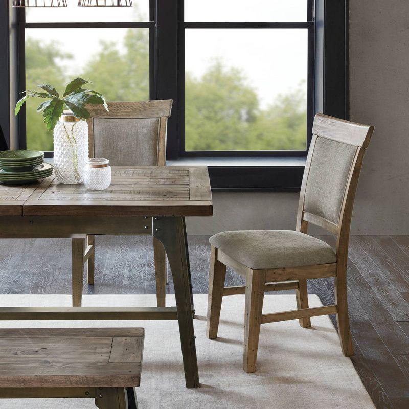 Set of 2 Oliver Dining Side Chair Natural/Gray