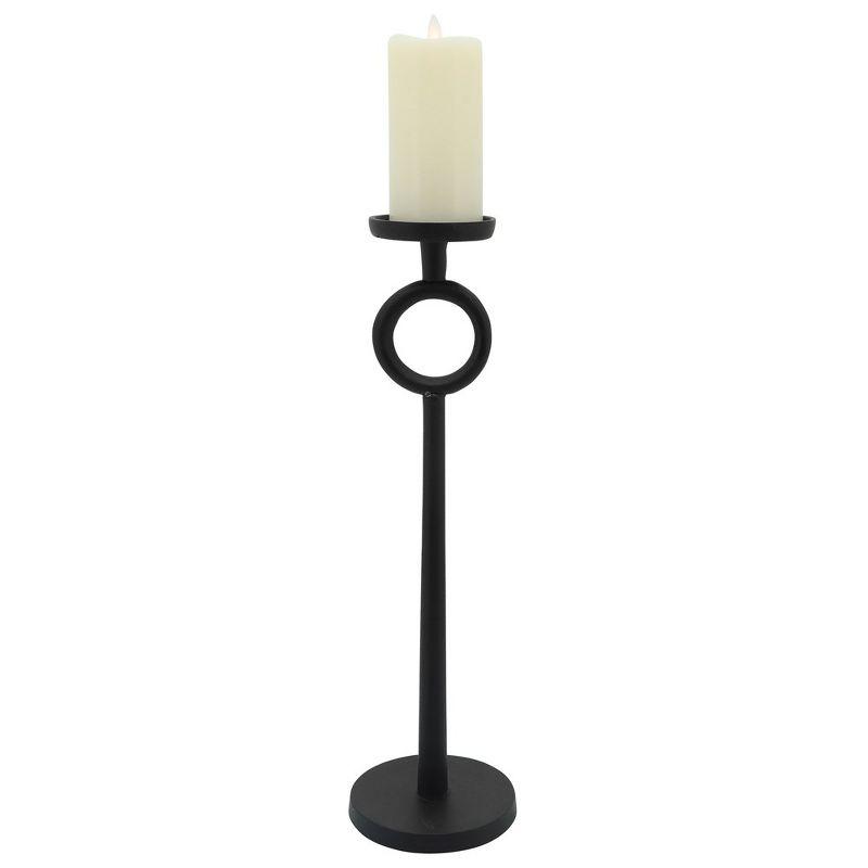 Metal Candle Holder - Contemporary Black Aluminum Narrow Candle Holder for Home, Office, Event Decor - Centerpiece Candle Decor Accent