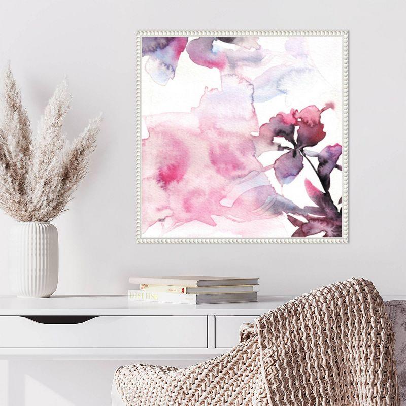 Amanti Art Watercolor Floral Pink Purple Trio II by Andrea Bijou Framed Canvas Wall Art Print