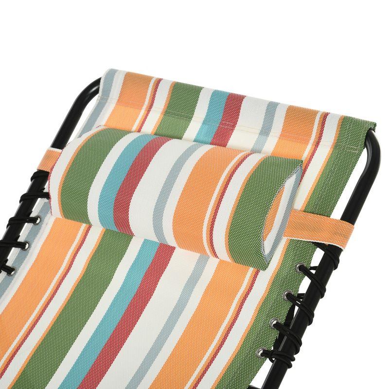 Sol 72 Outdoor™ Sherlyn 4-Level Adjustable Folding Beach Bed Reclining Lounger Cot Lightweight Portable Camping Hiking Backyard Outdoor Recliner Seat