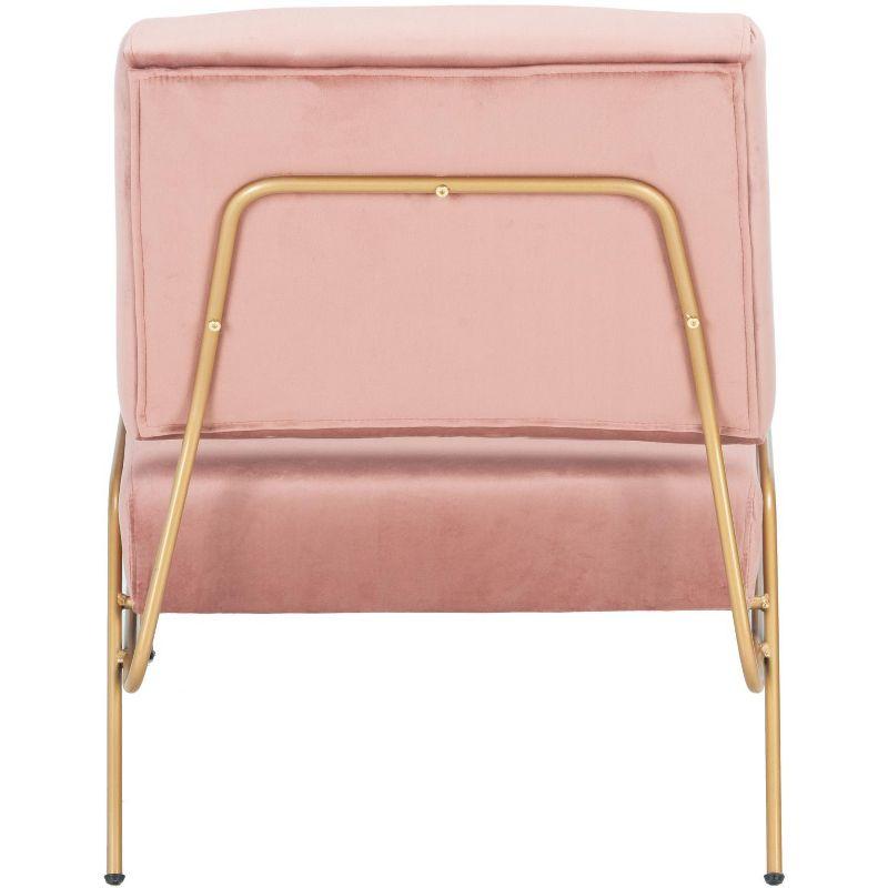 Romilly Velvet Accent Chair - ACH6203 - Dusty Rose/Gold - Safavieh