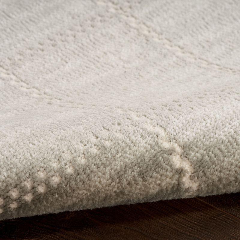 Nourison Serenity Home Contemporary Indoor Area Rug Light Grey 7'10" x 9'10"