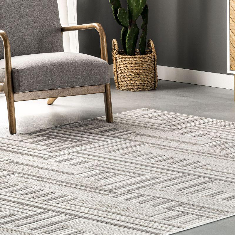 Nuloom Violet Modern Abstract Linework Area Rug