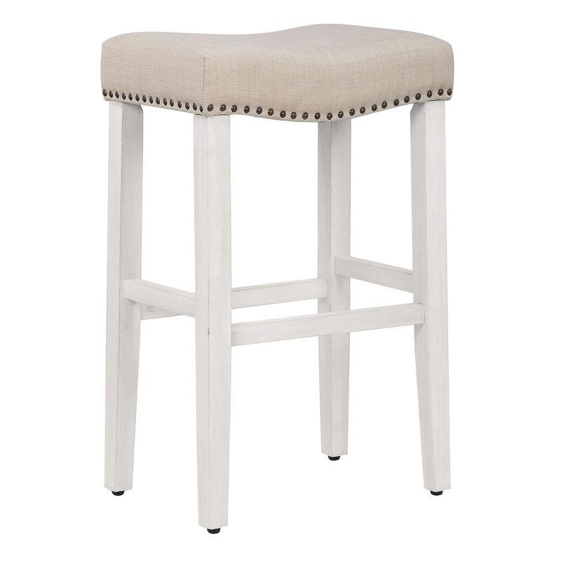 WestinTrends 29" Upholstered Backless Saddle Seat Bar Stool